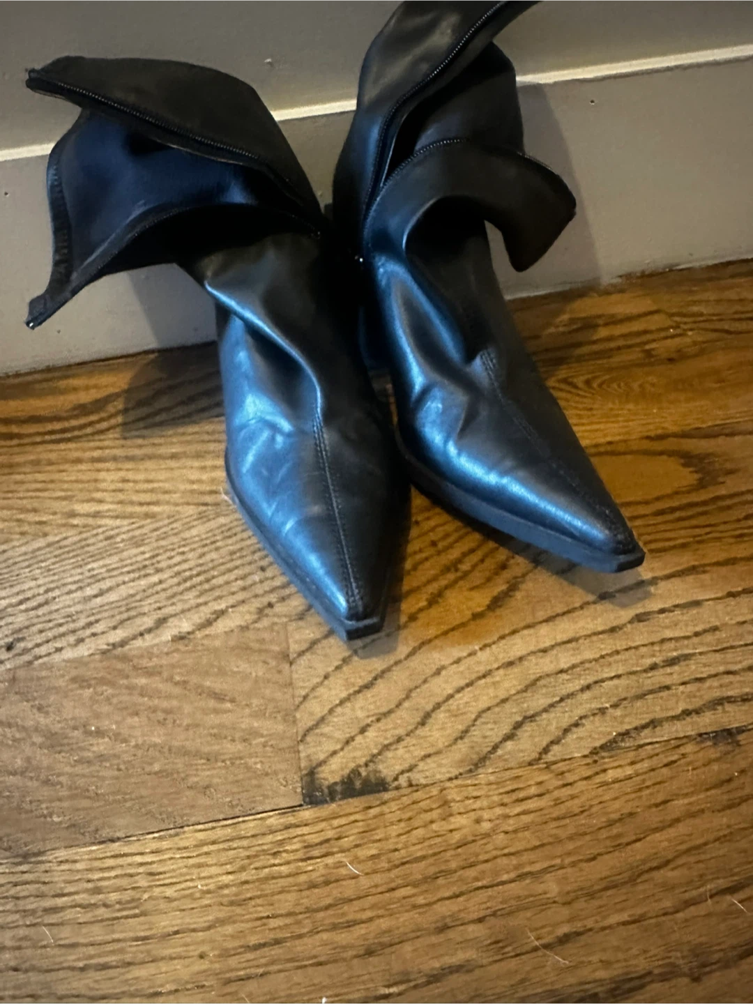 Black Pointed Toe Ankle Boots