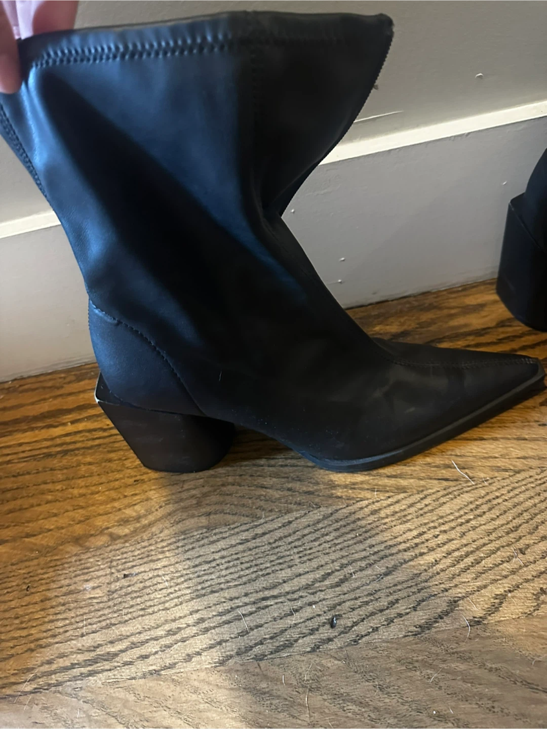 Black Pointed Toe Ankle Boots - photo 2