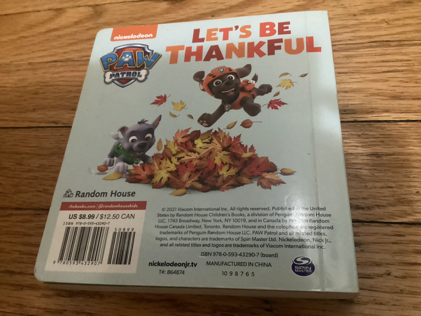 🏈 Paw Patrol Let's Be Thankful Board Book - photo 2