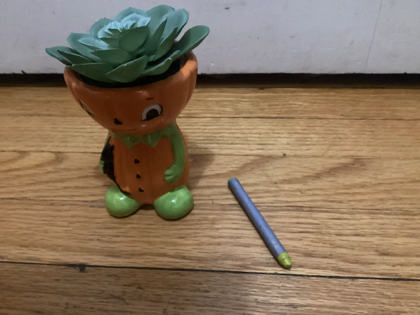 🏈 Vintage Style Ceramic Pumpkin Succulent Planter