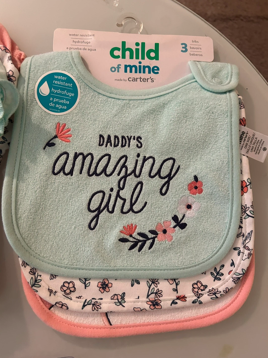 Child of Mine 🏈 by Carter's Baby Bibs, 3-Pack