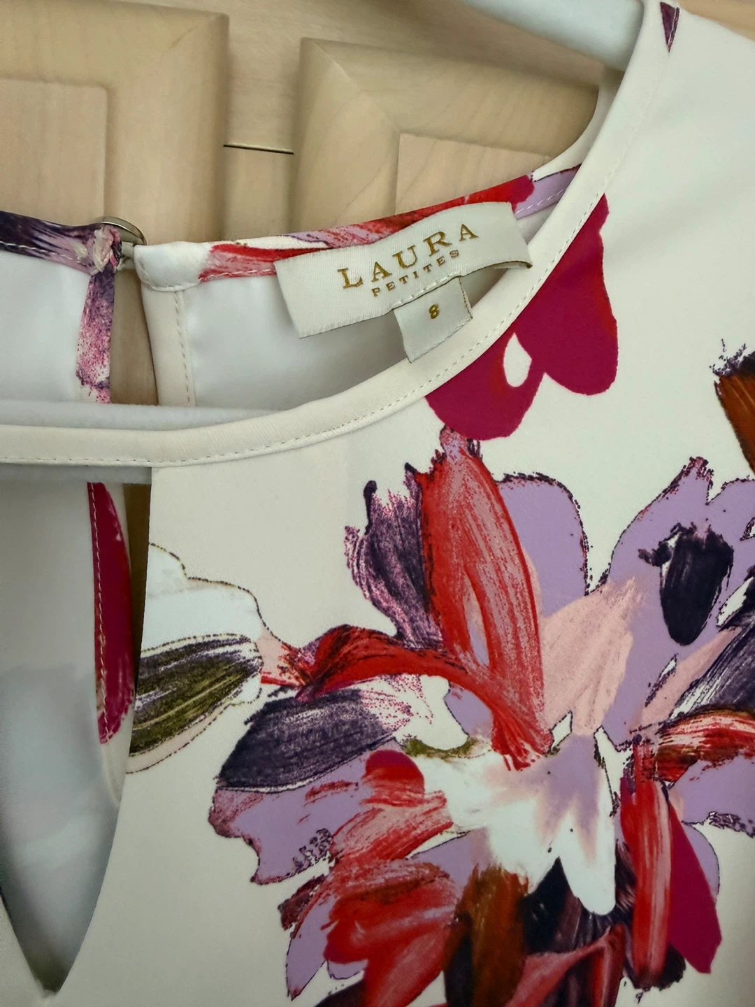 Laura Petites Floral Long Sleeve Blouse Size 8 - photo 2