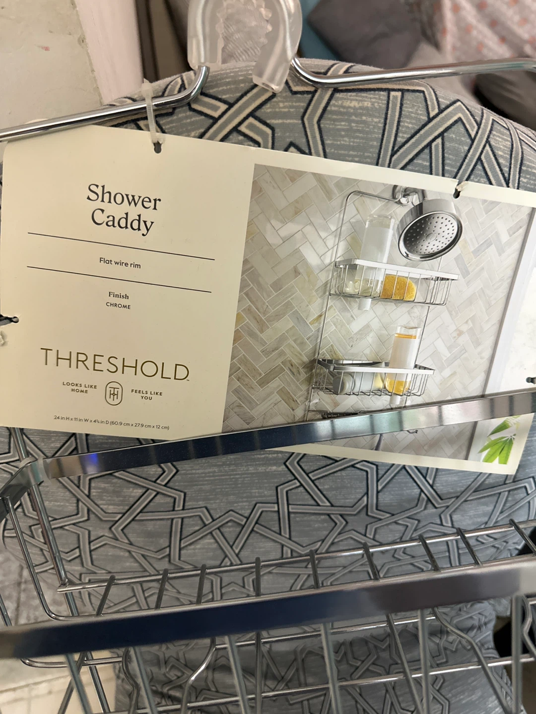 🏈 Threshold Shower Caddy Chrome - photo 2