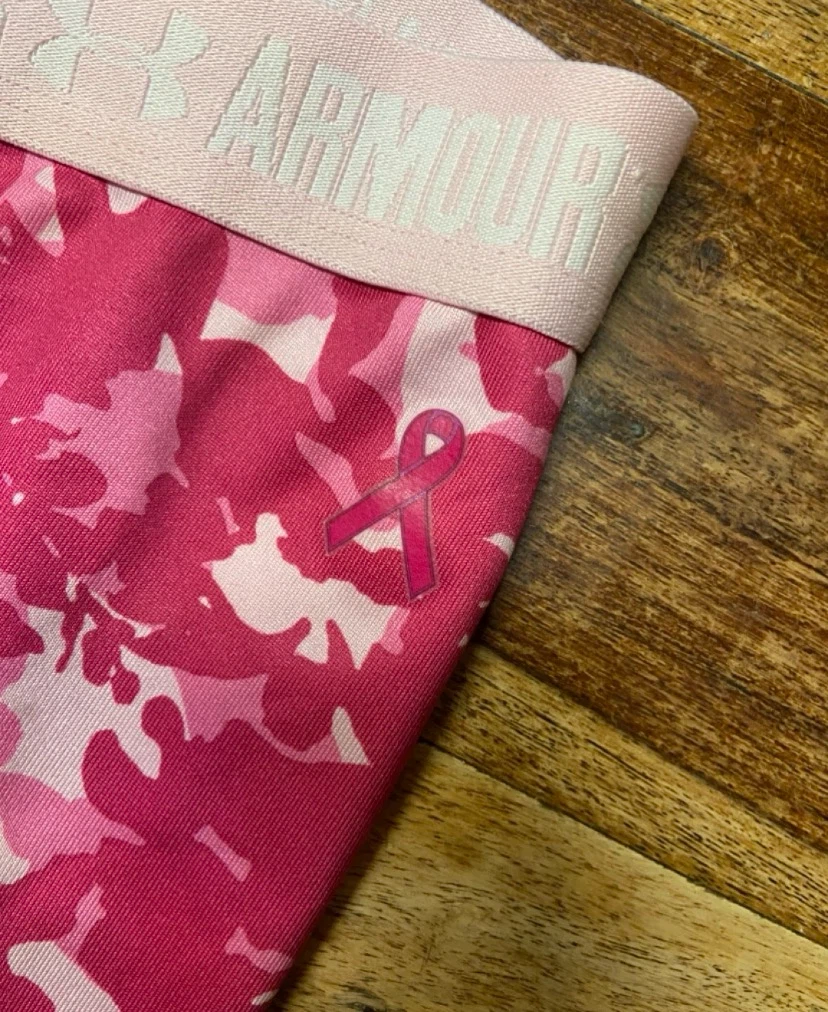 🏈 Under Armour HeatGear Pink Camo Shorts Size YLG - photo 4