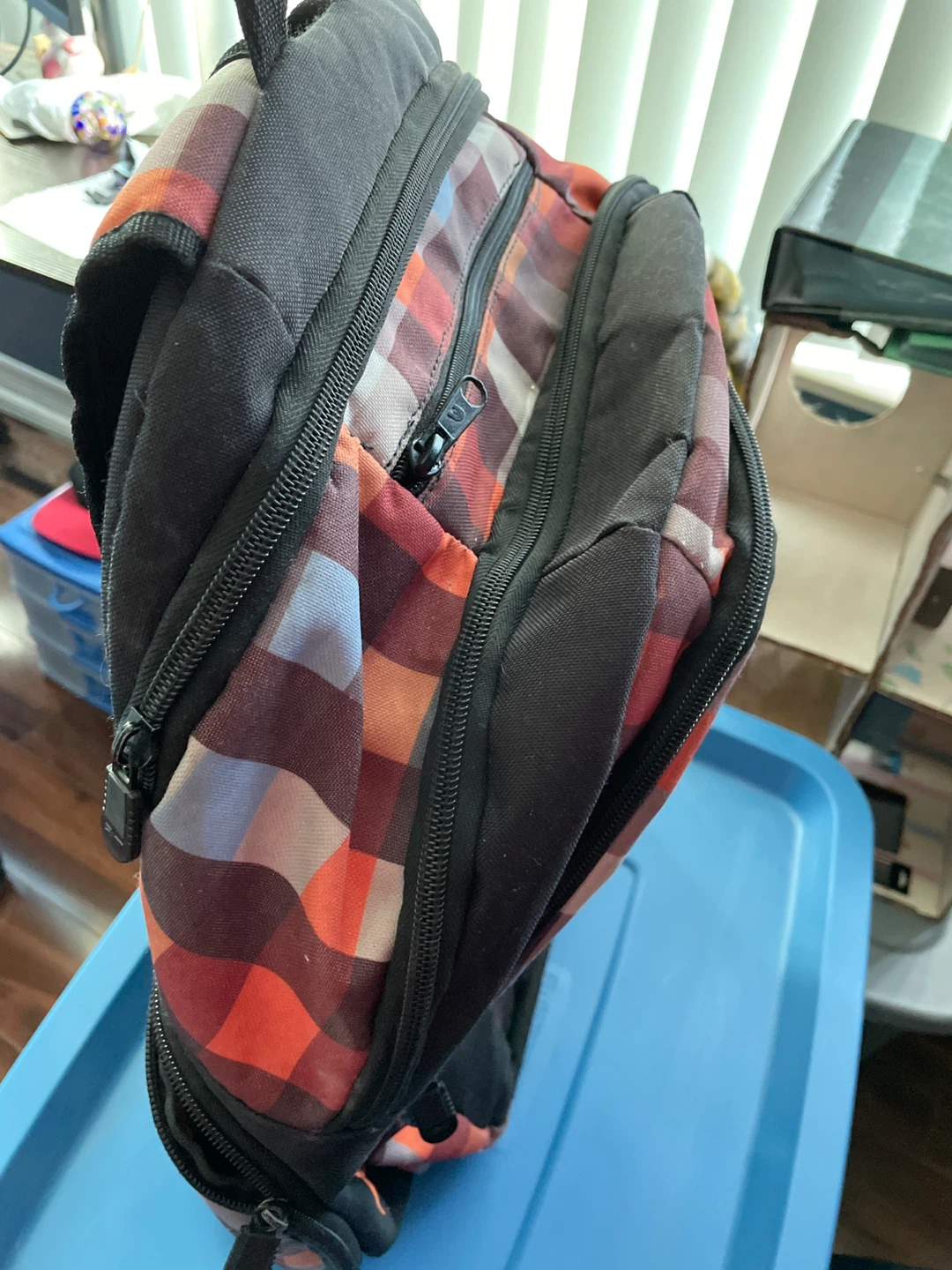Reebok Plaid Skull Pattern Backpack - photo 2