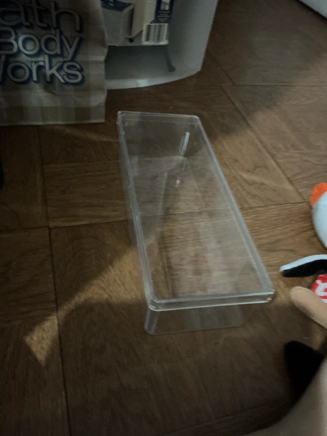 Clear Plastic Storage Organizer Bin 🏈