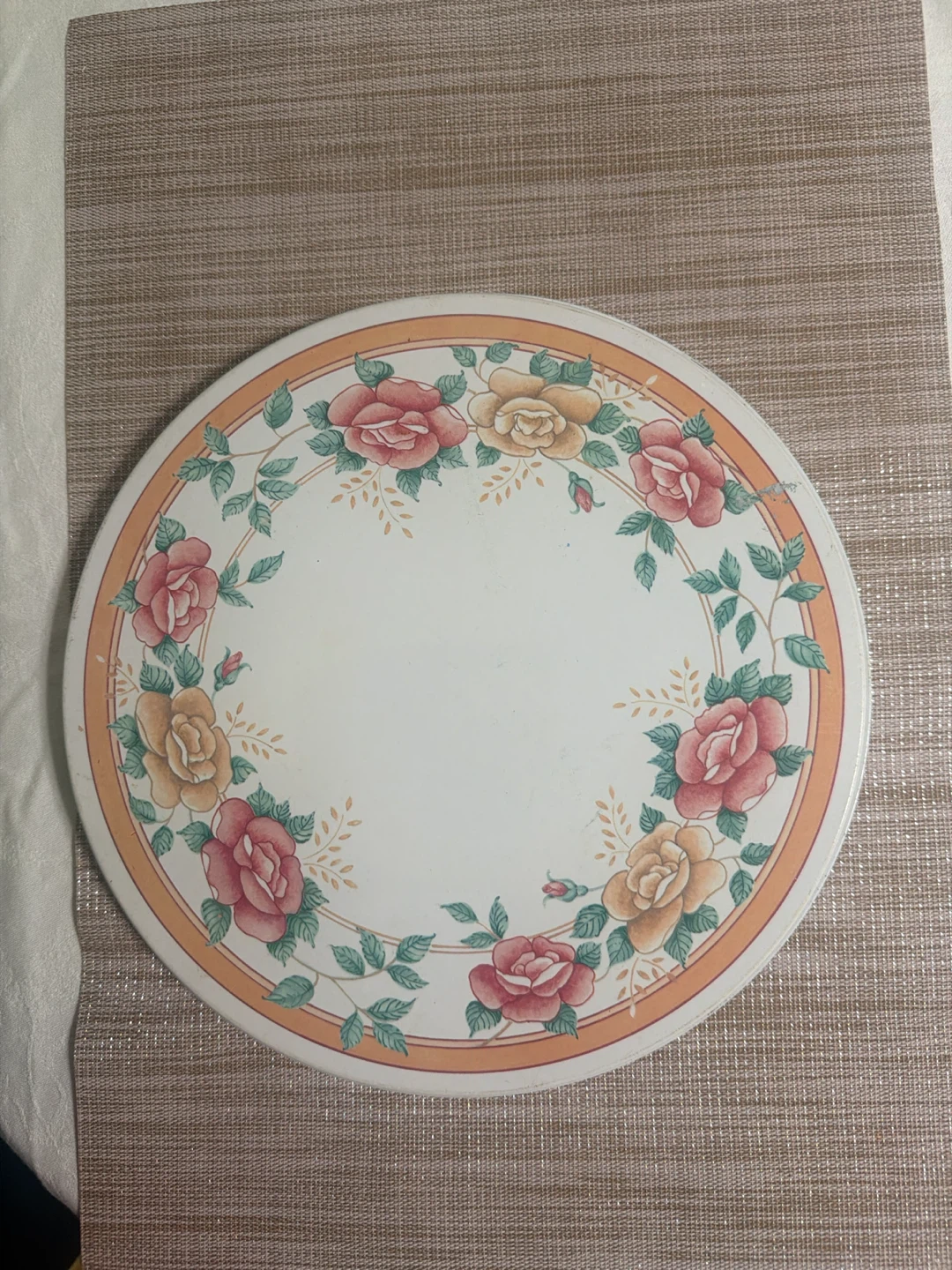 Vintage Fruit & Floral Metal Stove Element Covers - photo 4