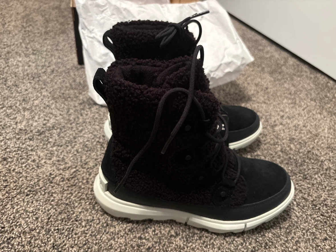 New Sorel Explorer II Joan Cozy Boots Black - Size 8