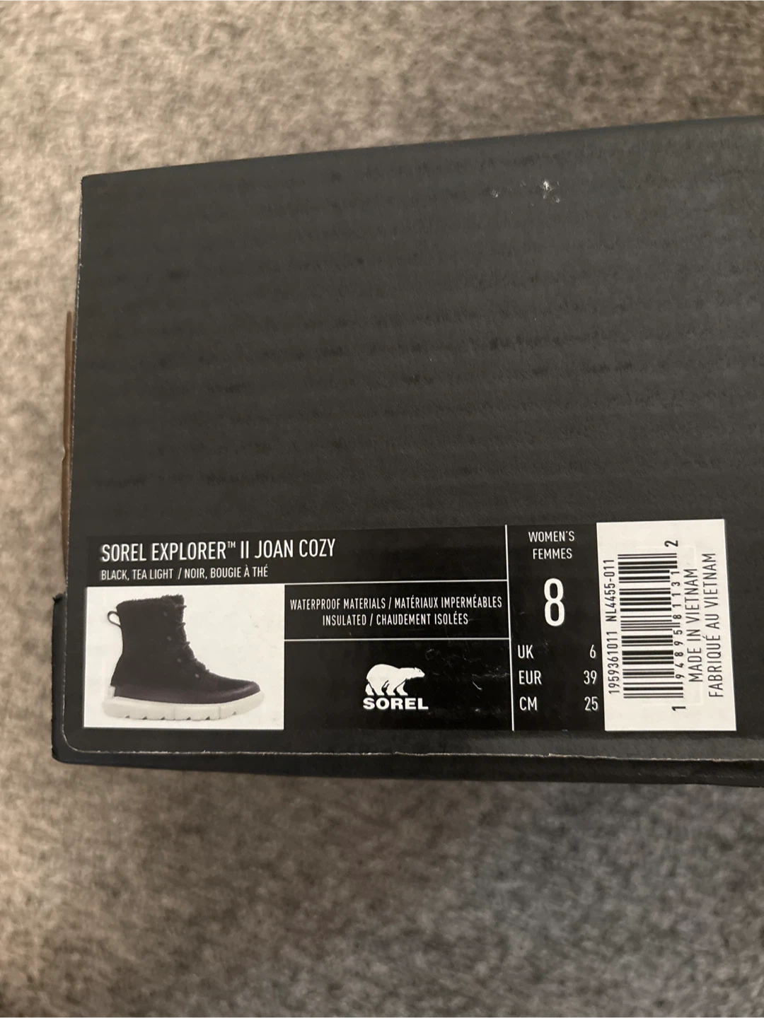 New Sorel Explorer II Joan Cozy Boots Black - Size 8 - photo 4