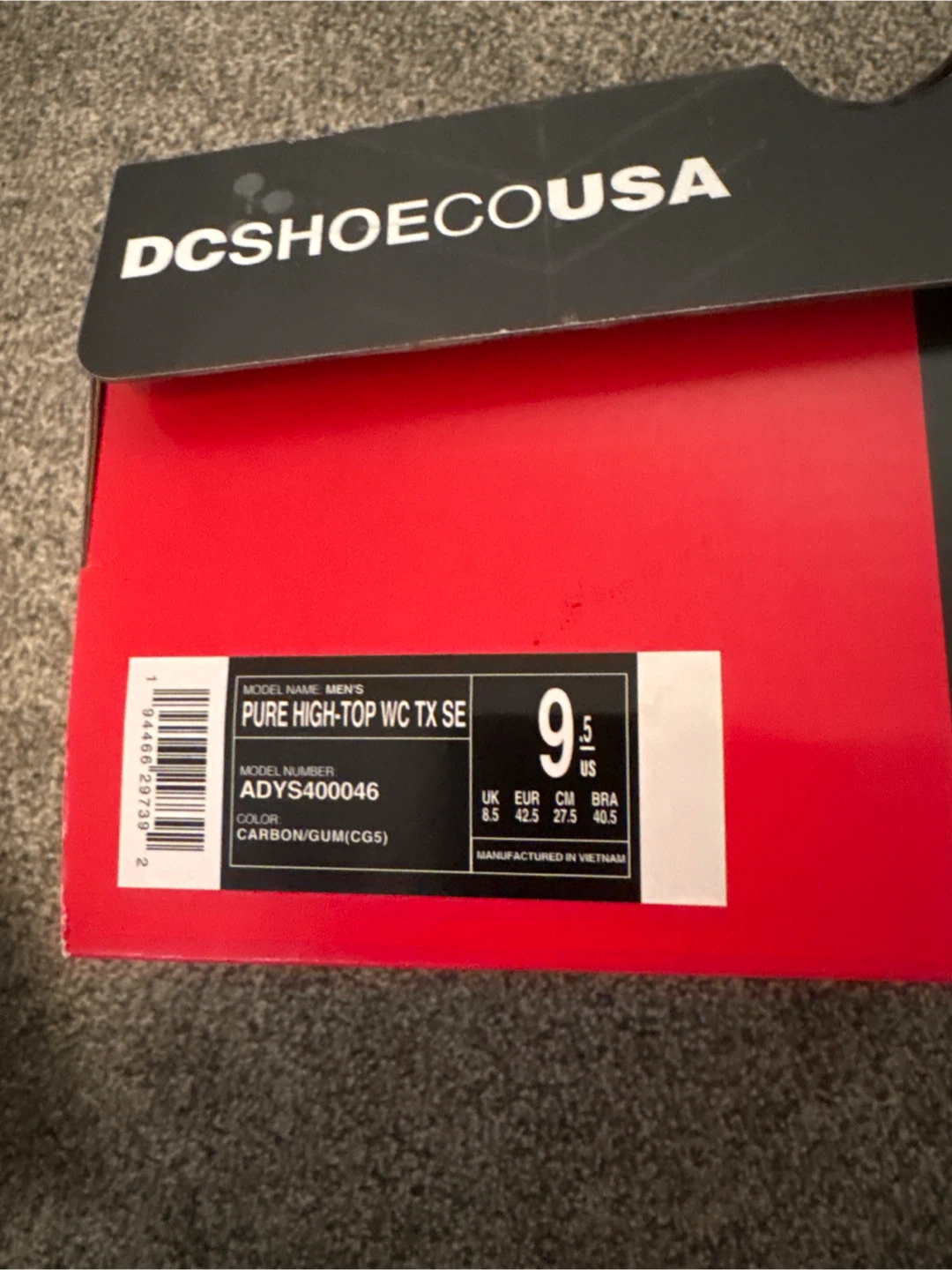 New DC Pure High-Top WC TX SE Shoes - Size 9.5 - photo 4