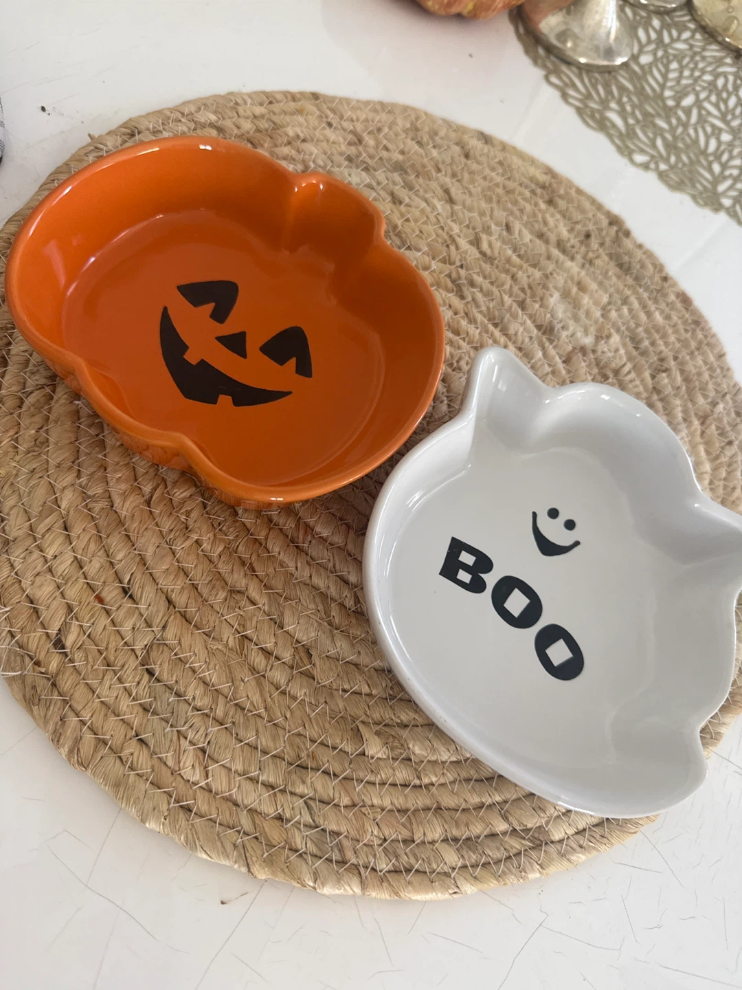 Set of Two Halloween Ceramic Bowls