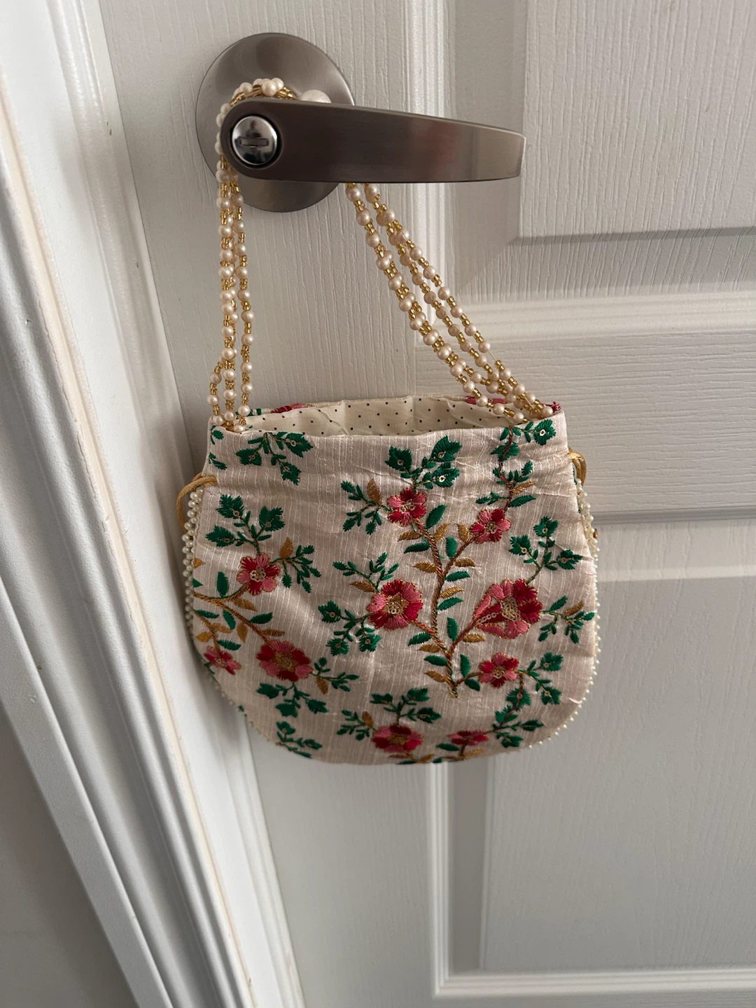 Brand new Embroidered Floral Potli Bag
