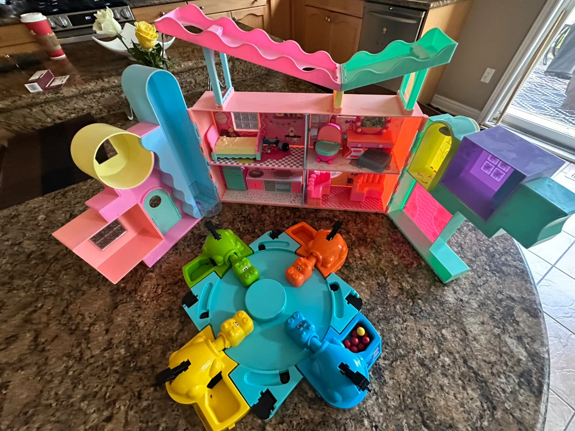 LOL Dollhouse and Hungry Hungry Hippos Game