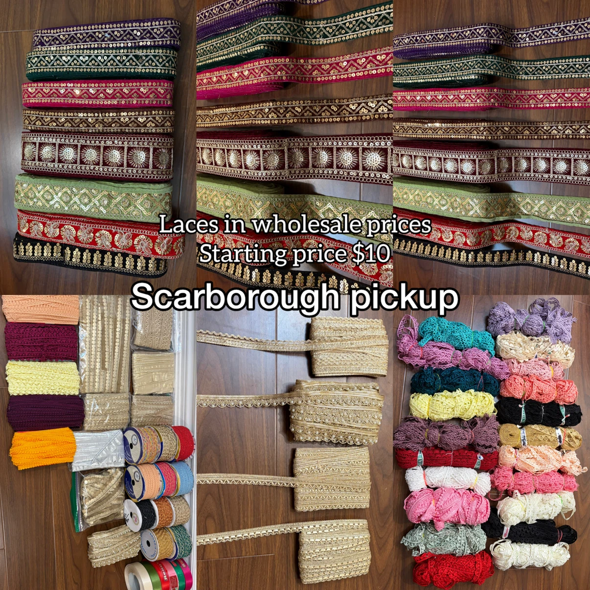 Decorative Embroidery and Lace Trims $10 each price