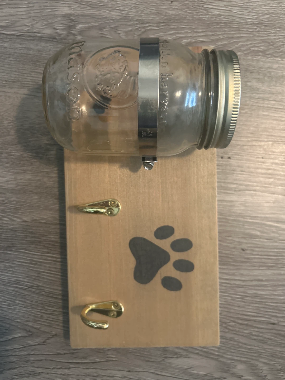 Mason Jar Wall Hook and Organizer