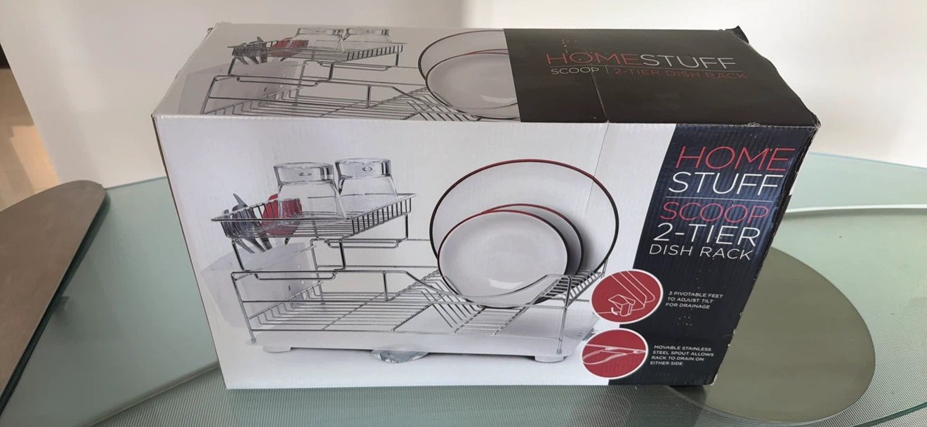 Homestuff Scoop 2-Tier Dish Rack