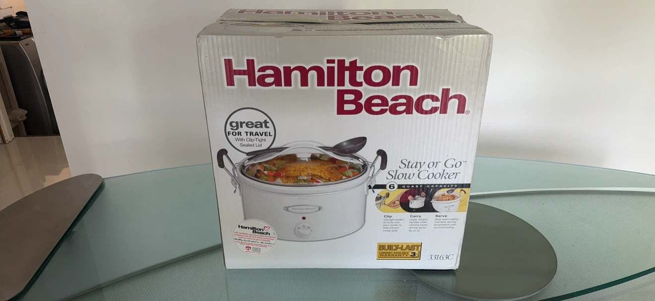 New Hamilton Beach Stay or Go 6 Quart Slow Cooker