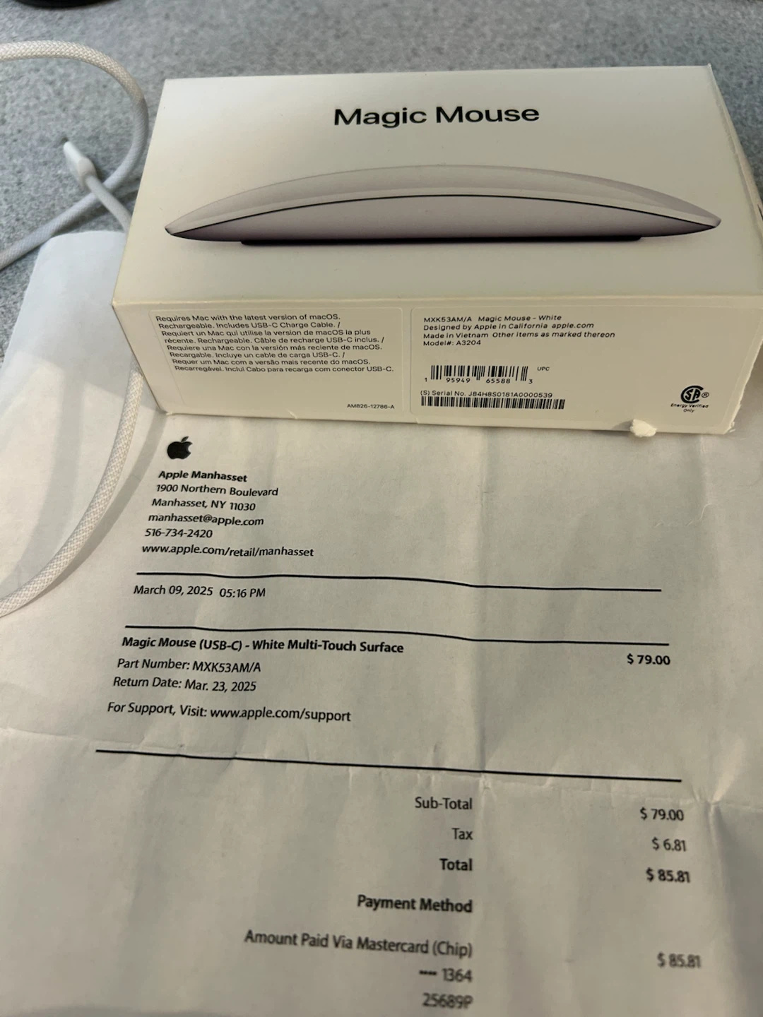 Apple Magic Mouse White (USB-C)