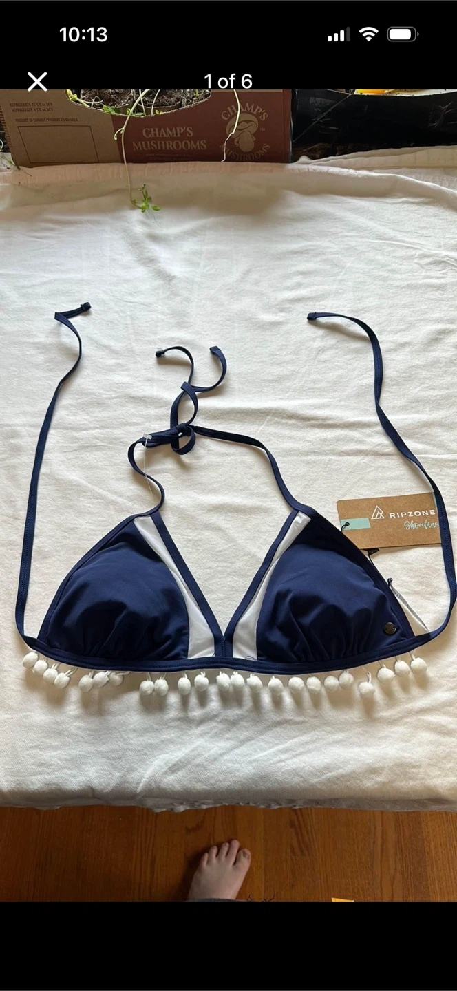 Ripzone Bikini Top with Pom Pom’s