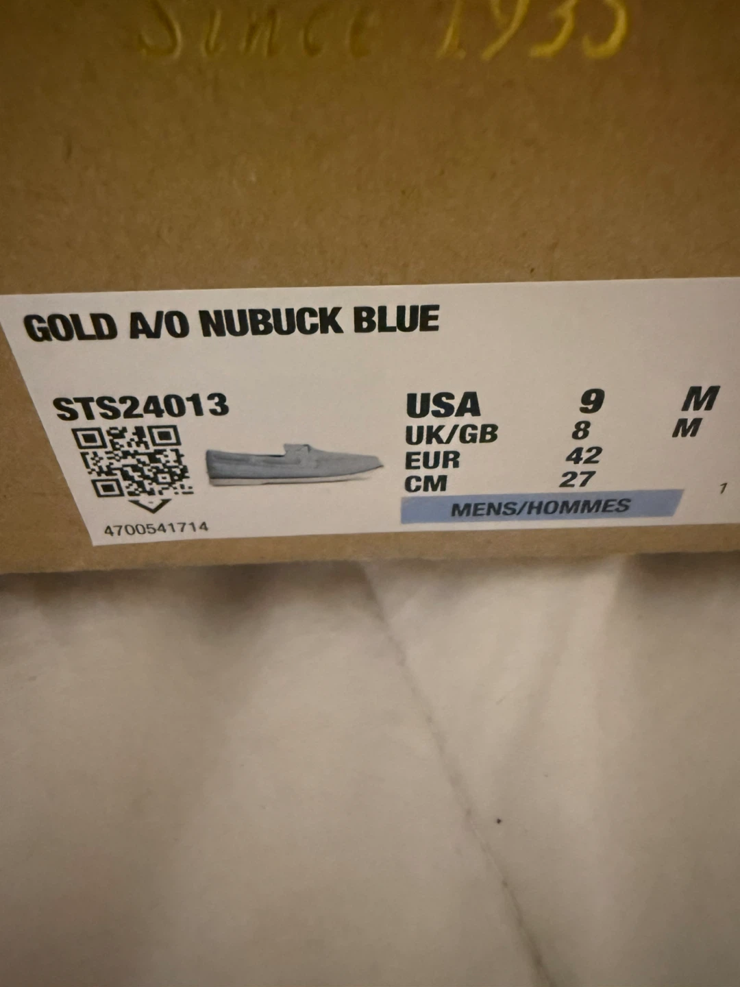 🏈Sperry Gold A/O Nubuck Boat Shoes Blue Size 9M - photo 5