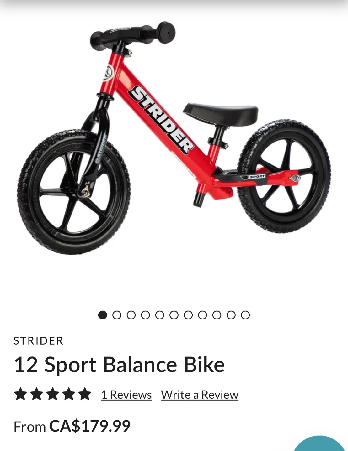 Strider 12 Sport Balance Bike - Red - photo 3