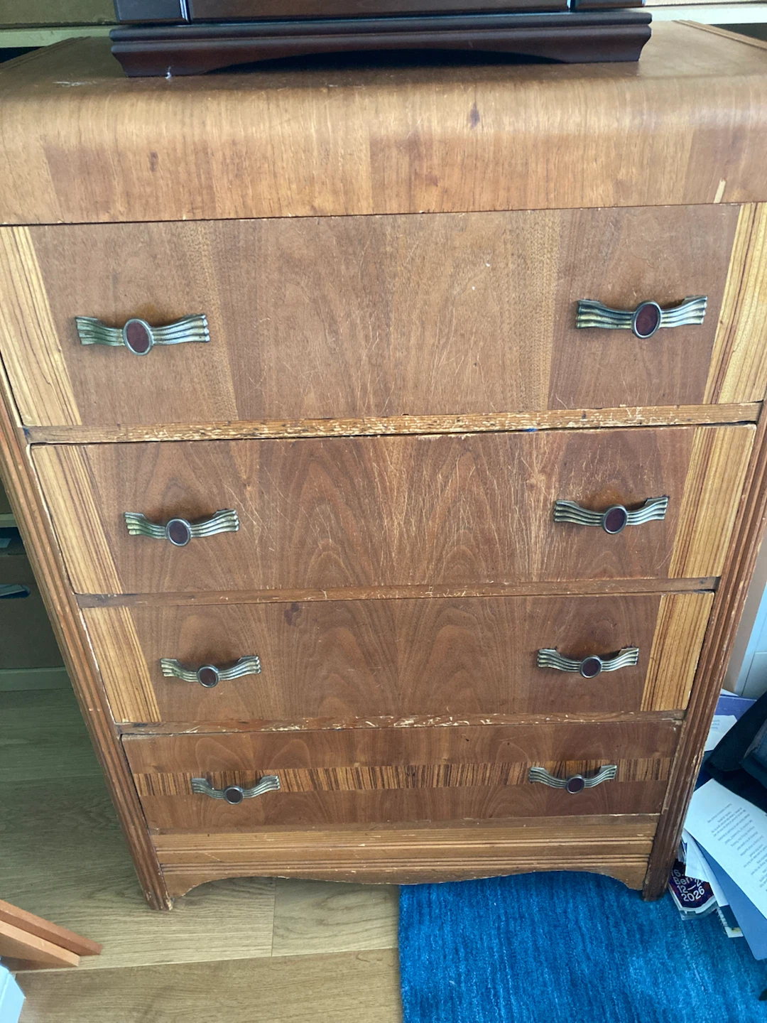 Vintage Art-Deco Wood Dresser
