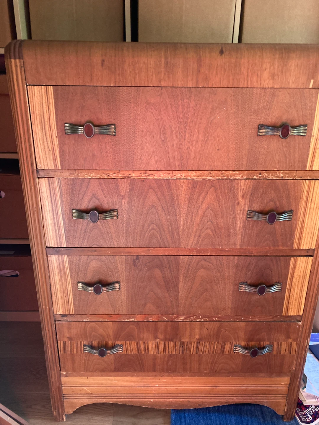 Vintage Art-Deco Wood Dresser - photo 2