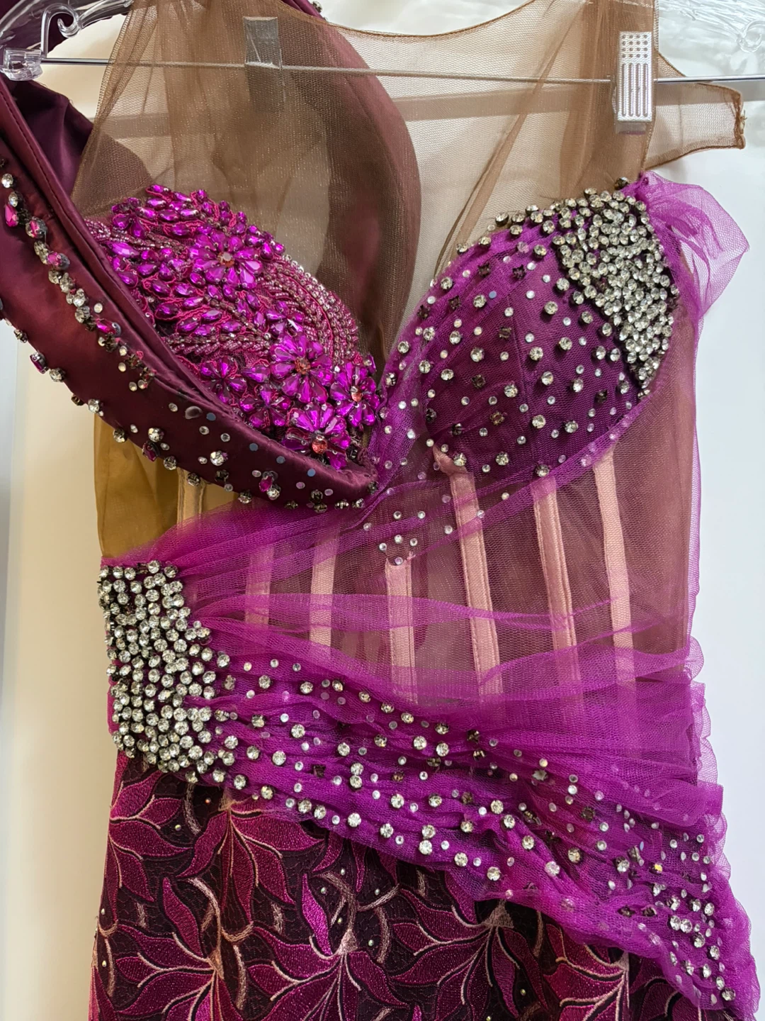 Beaded Floral Evening Gown - photo 5