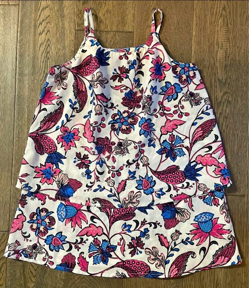 🏈 LIKE NEW Joe Fresh Toddler Floral Tank Top 4 yrs