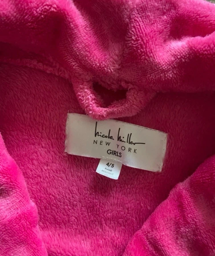 🏈 Nicole Miller New York Girls Bathrobe Size 4/5 - photo 2