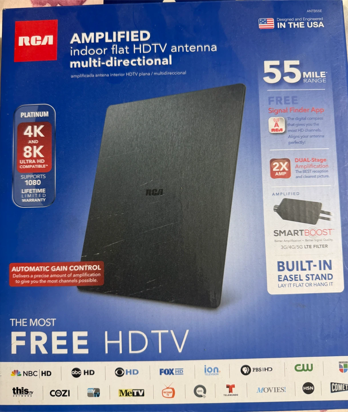 RCA Amplified Indoor Flat HDTV Antenna