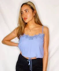 Code Mode Periwinkle Lace Cami - Medium