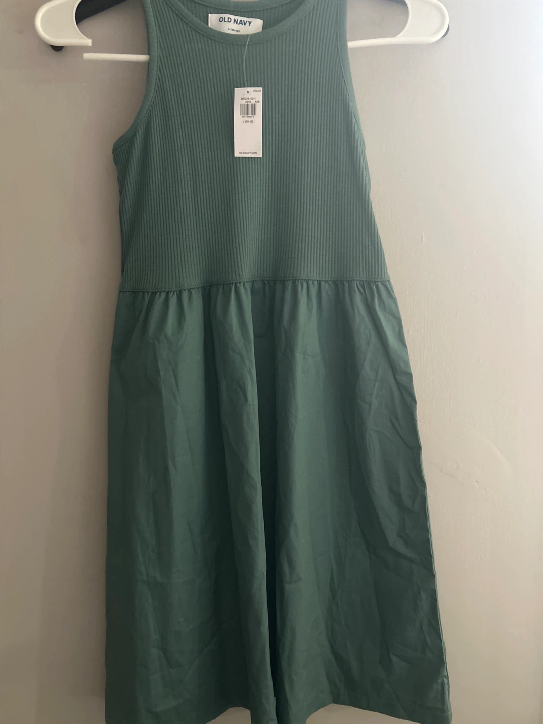 Old Navy Green Ribbed Tank Dress girls