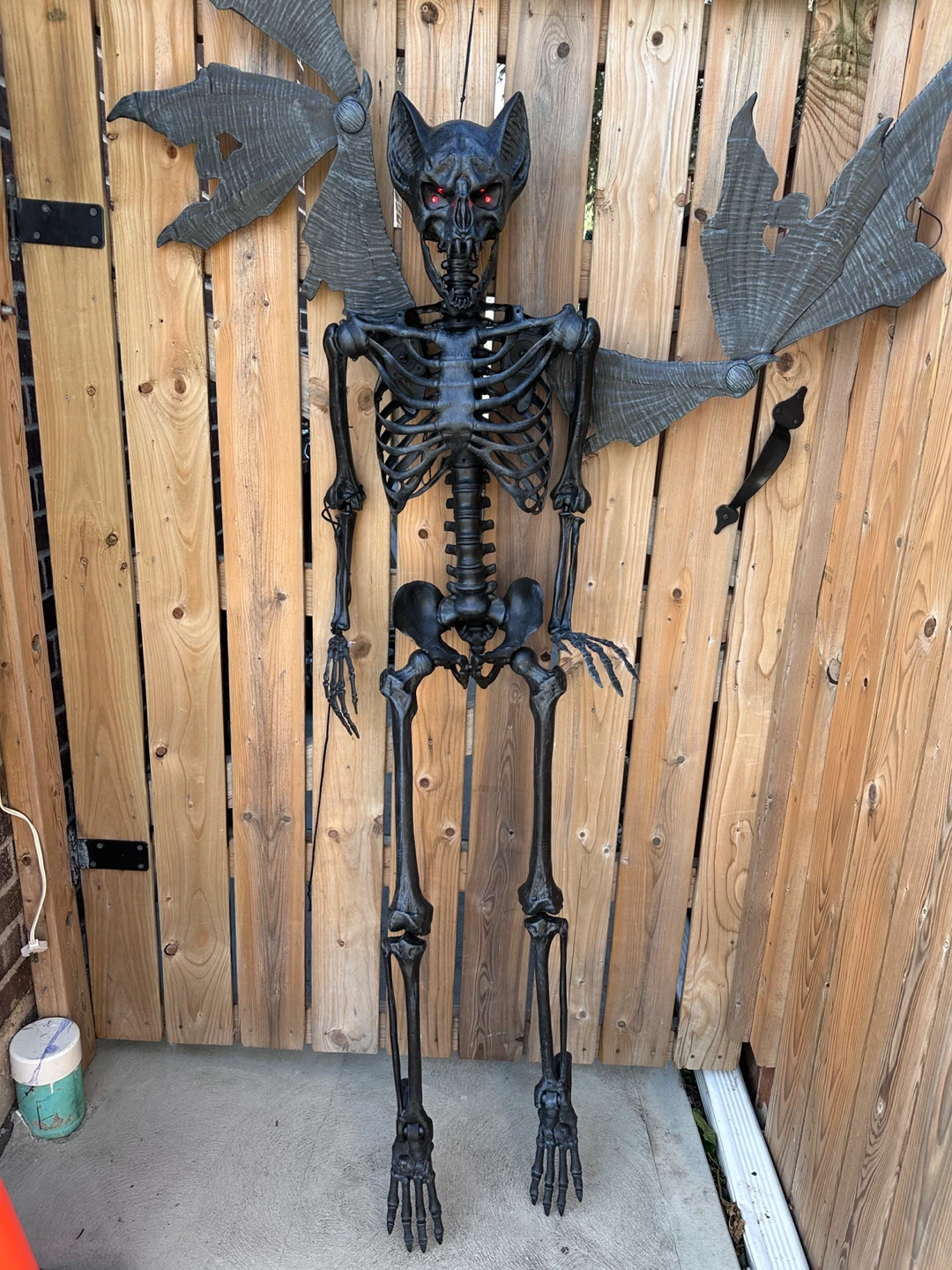 Light-Up Winged Bat Skeleton Halloween Decoration - photo 3