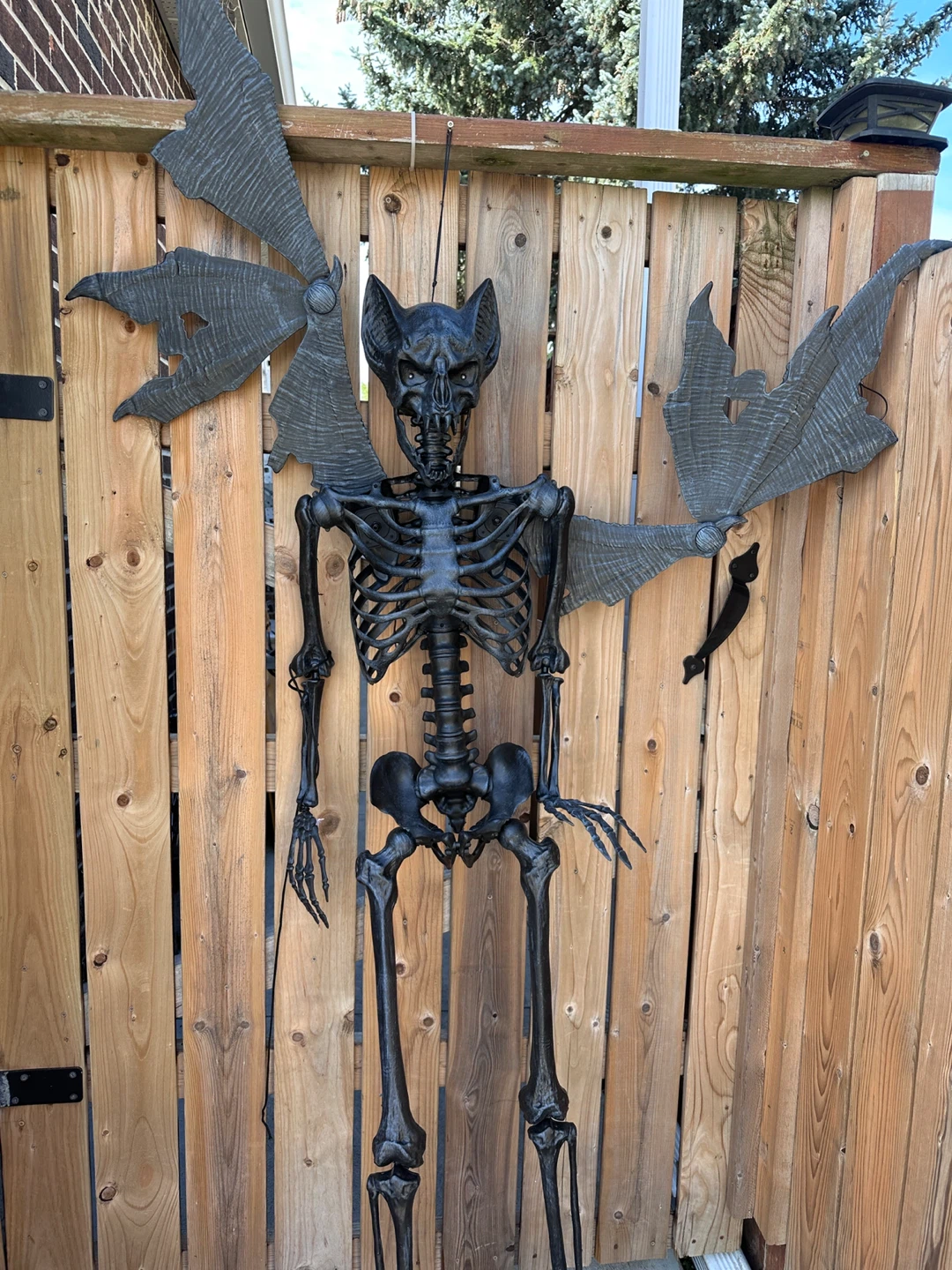 Light-Up Winged Bat Skeleton Halloween Decoration - photo 4