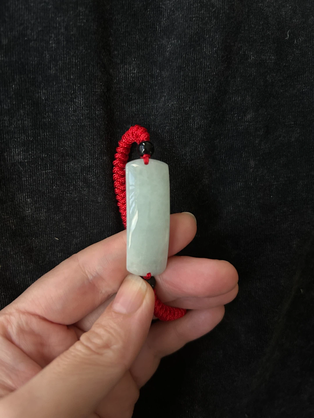 Natural Jadeite Jade Bracelet - Adjustable Red Cord