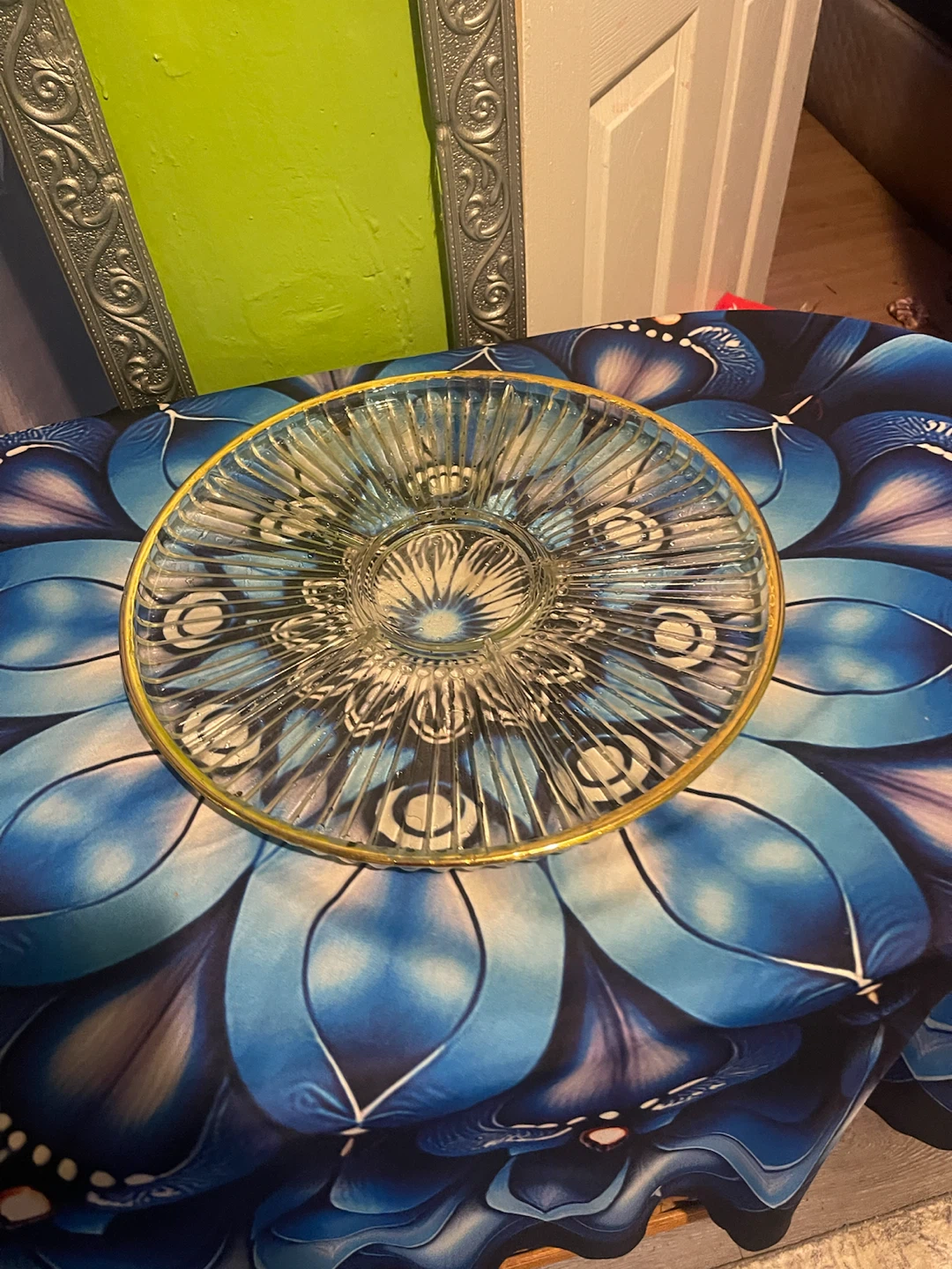 Vintage Divided Glass Serving Platter - photo 2