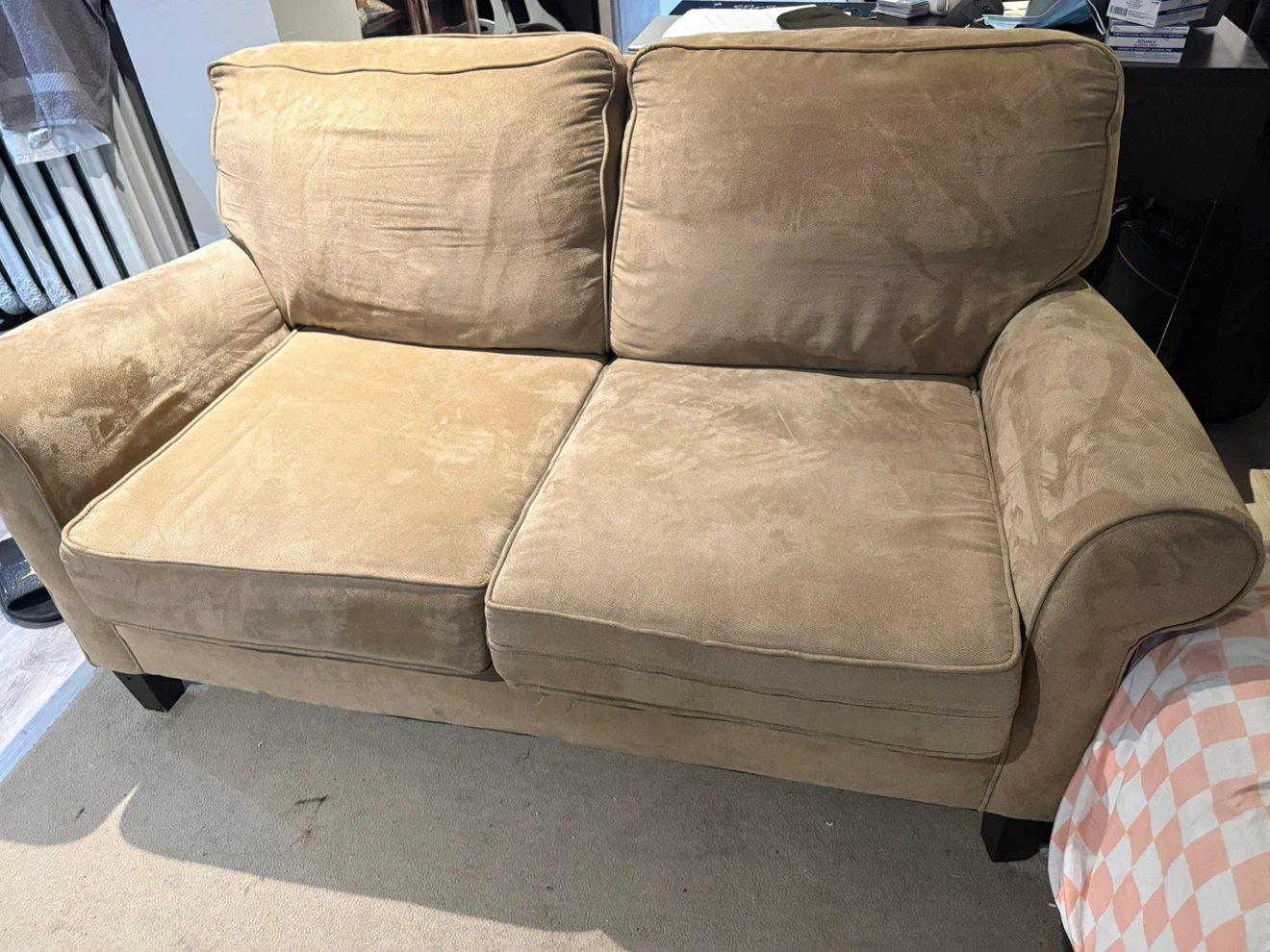 Beige Two-Seater Sofa