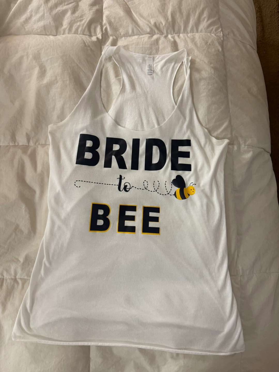 🏈 Bride to Bee tank top white