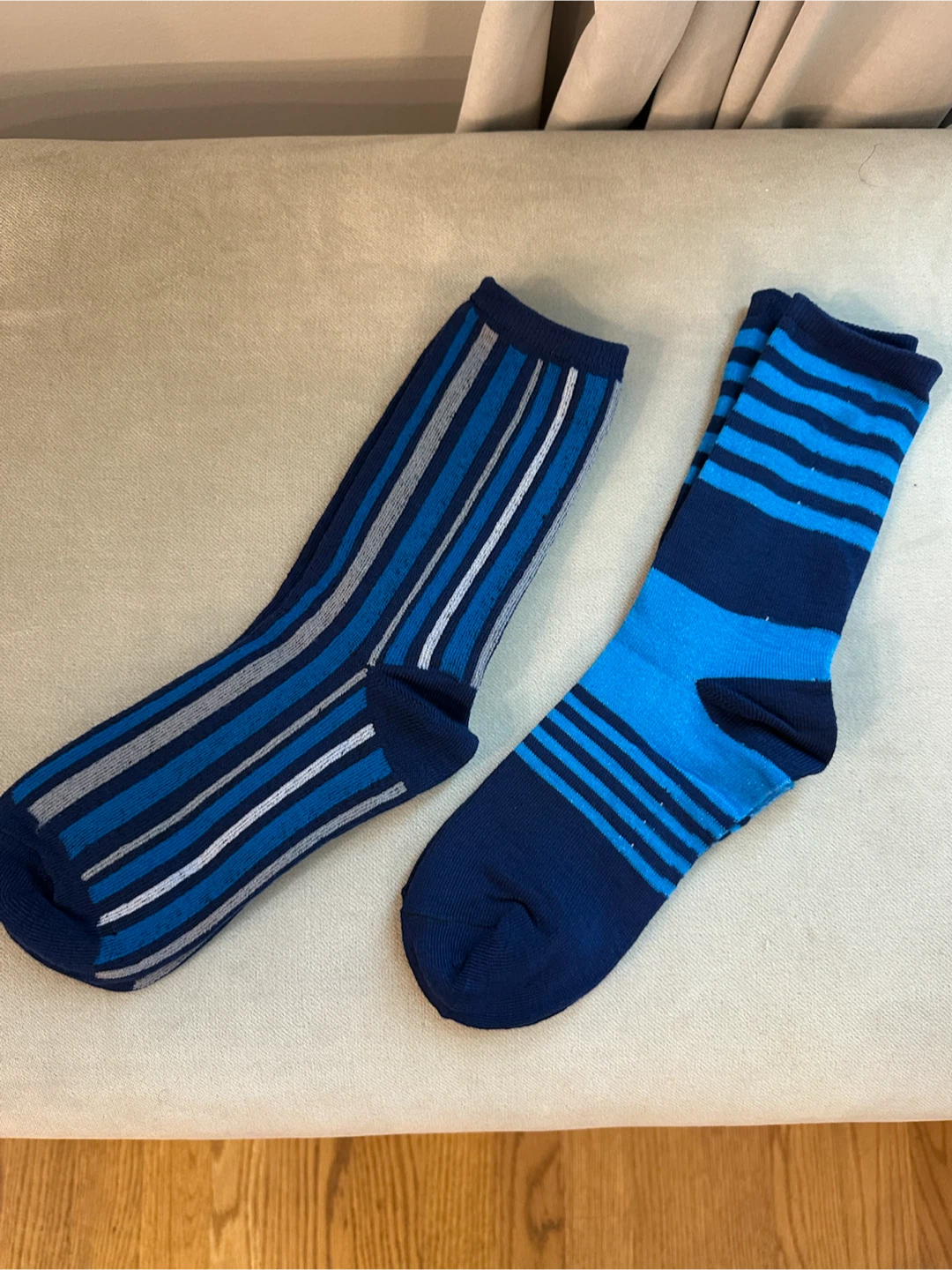 Two Pairs of Striped Crew Socks🏈