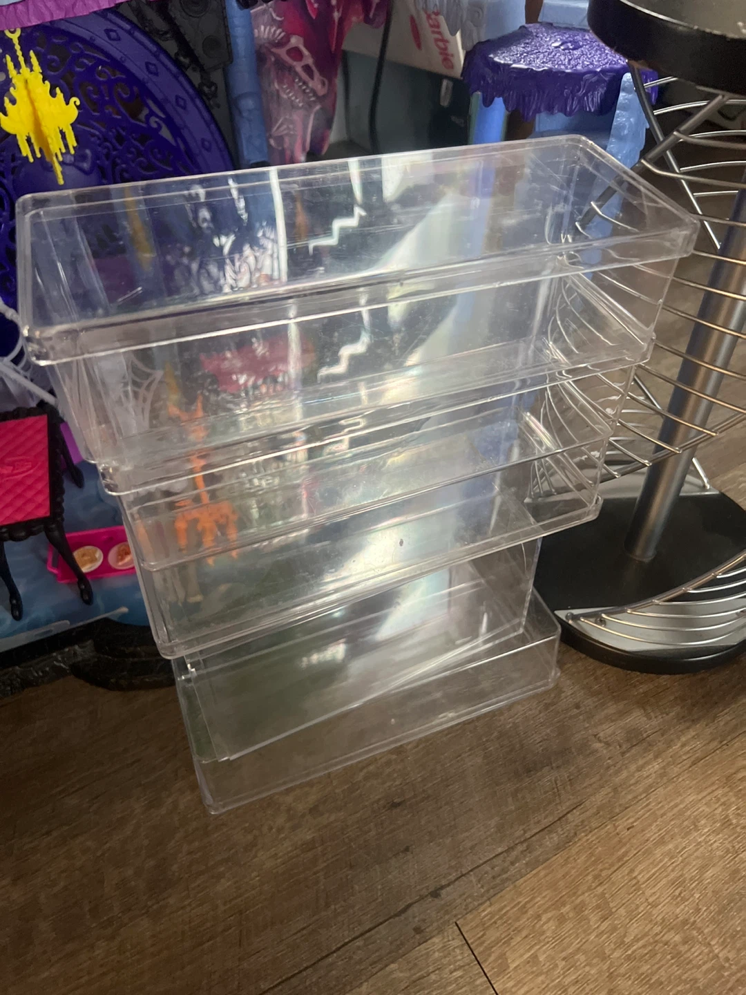 Clear Acrylic Stackable Storage Bin 🏈
