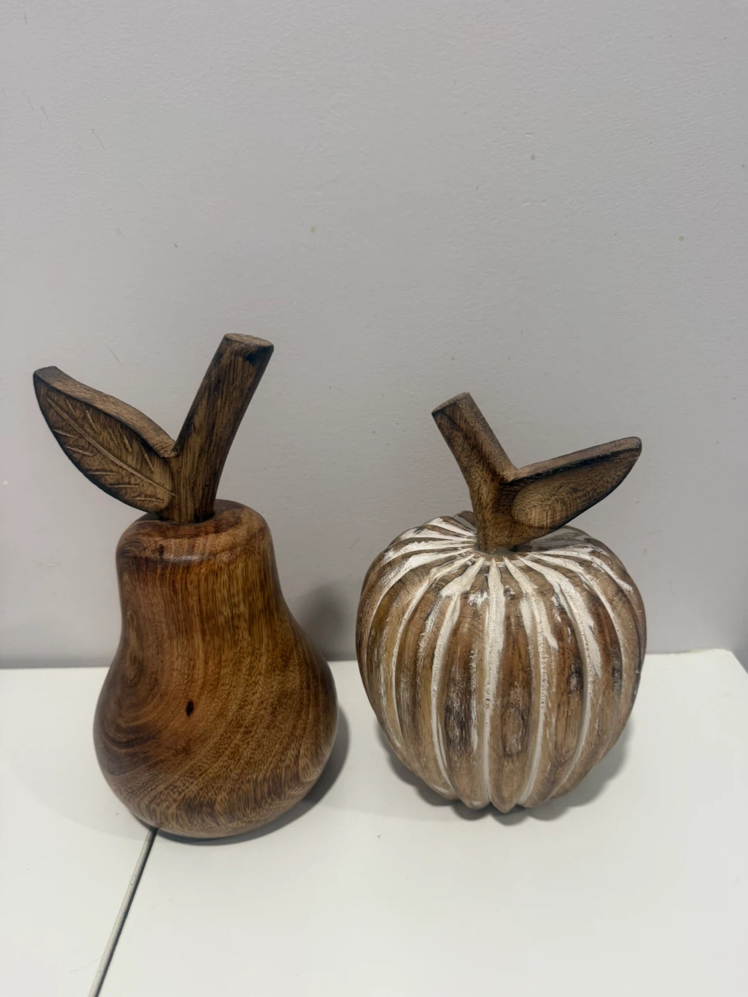 🏈Set of Two Decorative Wooden Fruit