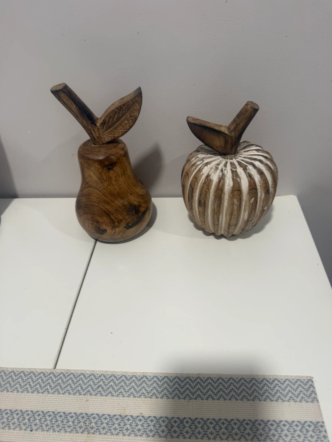 🏈Set of Two Decorative Wooden Fruit - photo 3