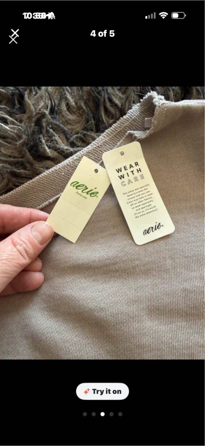 Aerie Raw Edge Sweatshirt - photo 4