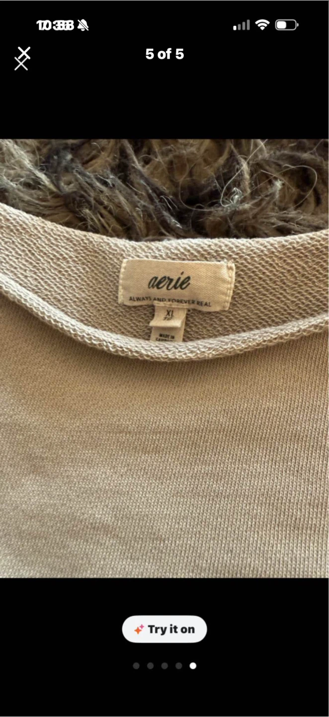 Aerie Raw Edge Sweatshirt - photo 5