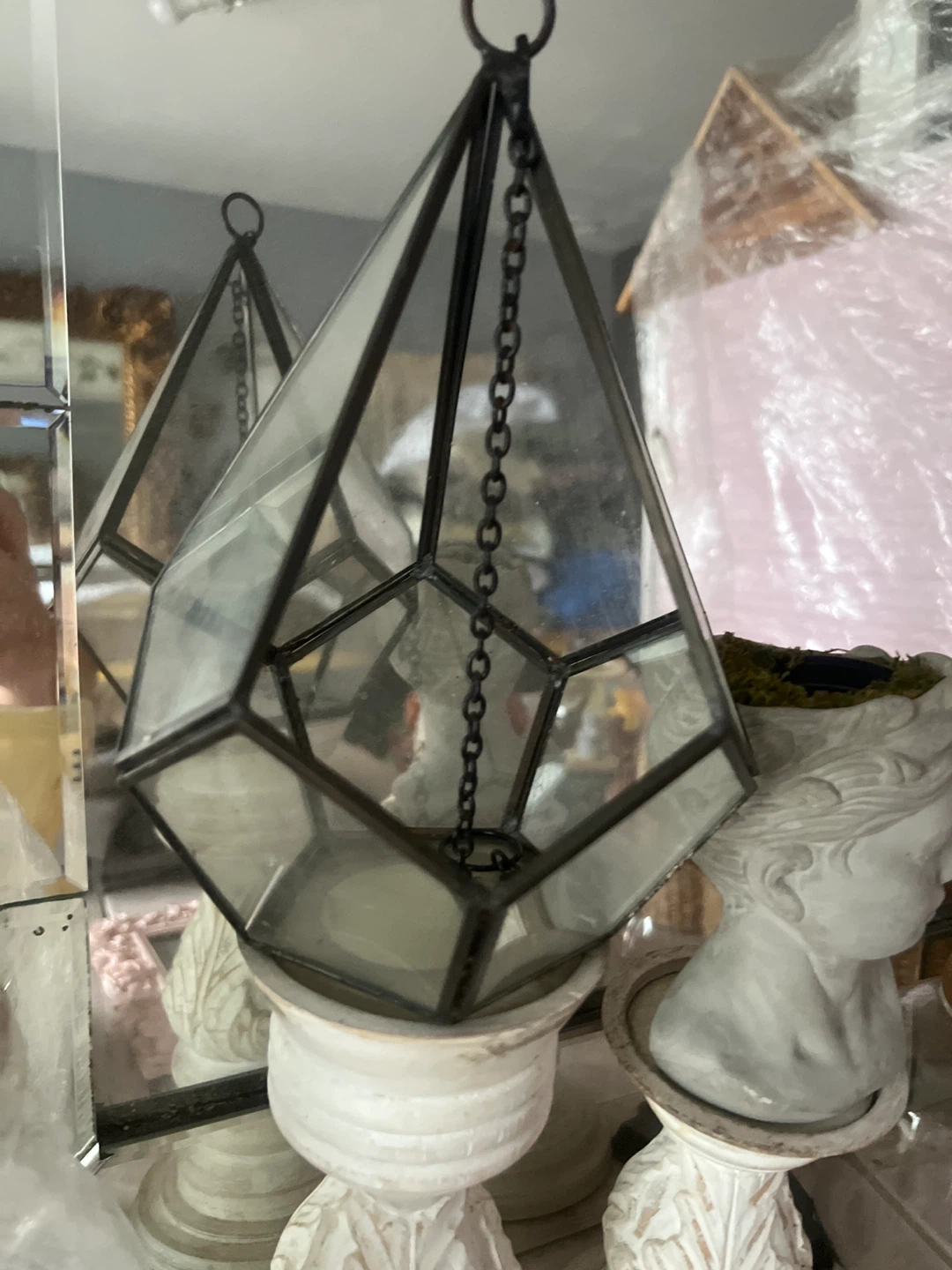 Geometric Hanging Glass Terrarium 🏈