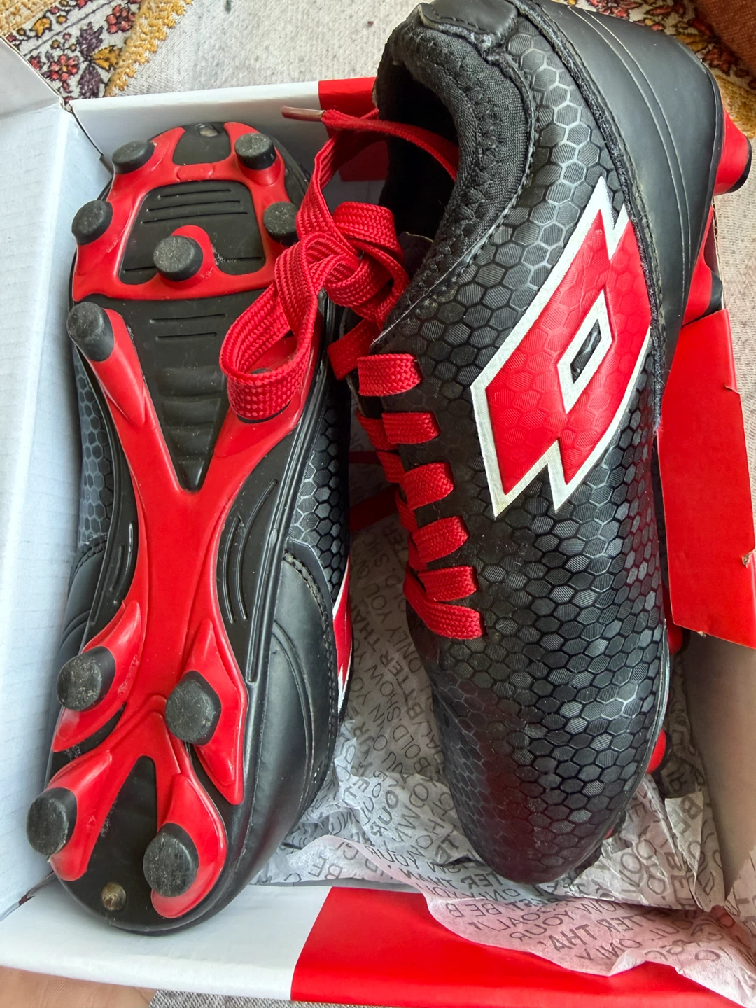 Lotto Storm Youth Soccer Cleats Black/Red - photo 3