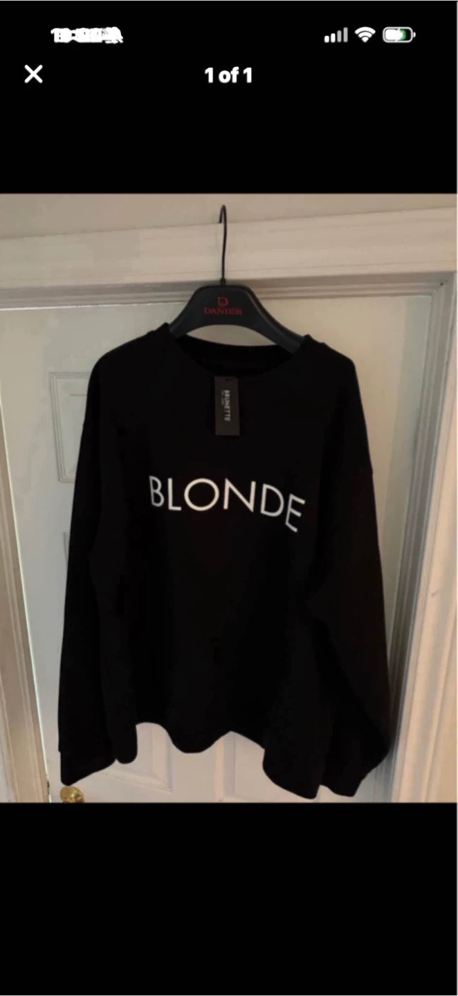 Brunette The Label Blonde Sweatshirt XL/XXL brand new with tags