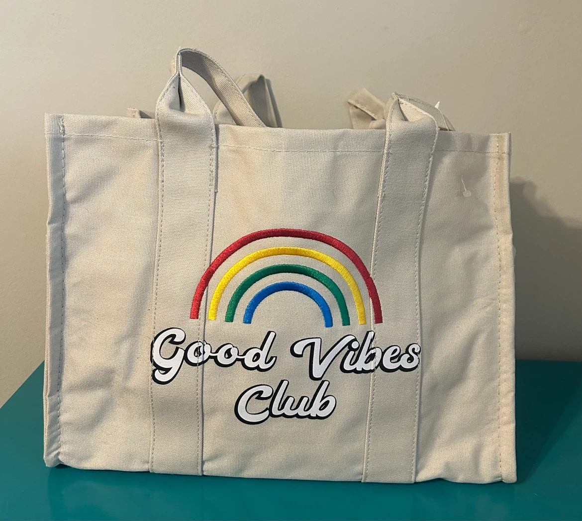 New Good Vibes Club Canvas Tote Bag