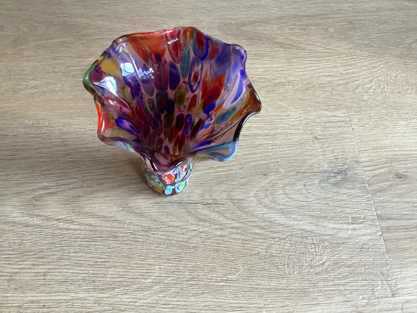 Vt Murano Millefiori Hd Blown Art Glass Tulip Lamp Shade 🐞 - photo 2